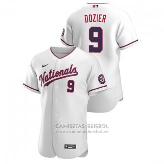 Camiseta Beisbol Hombre Washington Nationals Brian Dozier Autentico 2020 Alterno Blanco