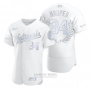 Camiseta Beisbol Hombre Washington Nationals Bryce Harper Award Collection NL MVP Blanco