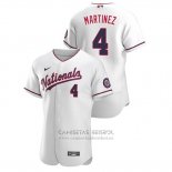Camiseta Beisbol Hombre Washington Nationals Dave Martinez Autentico 2020 Alterno Blanco