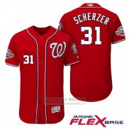 Camiseta Beisbol Hombre Washington Nationals Max Scherzer Scarlet 2018 All Star Alterno Flex Base