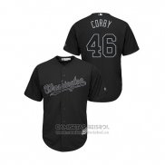 Camiseta Beisbol Hombre Washington Nationals Patrick Corbin 2019 Players Weekend Replica Negro