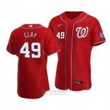 Camiseta Beisbol Hombre Washington Nationals Sam Clay Autentico Alterno Rojo