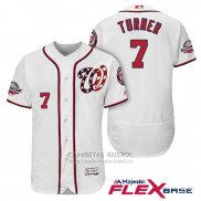 Camiseta Beisbol Hombre Washington Nationals Trea Turner Blanco 2018 All Star Primera Alterno Flex Base