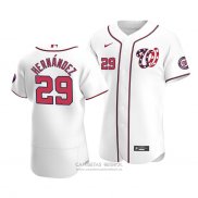 Camiseta Beisbol Hombre Washington Nationals Yadiel Hernandez Autentico Alterno 2020 Blanco