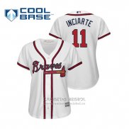 Camiseta Beisbol Mujer Atlanta Braves Ender Inciarte Cool Base Primera 2019 Blanco