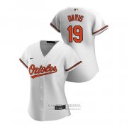 Camiseta Beisbol Mujer Baltimore Orioles Chris Davis 2020 Replica Primera Blanco