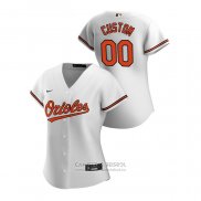 Camiseta Beisbol Mujer Baltimore Orioles Personalizada 2020 Replica Primera Blanco