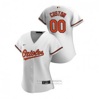 Camiseta Beisbol Mujer Baltimore Orioles Personalizada 2020 Replica Primera Blanco