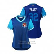 Camiseta Beisbol Mujer Chicago Cubs Brian Duensing 2018 LLWS Players Weekend Deuce Azul