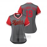 Camiseta Beisbol Mujer Cincinnati Reds Joey Votto 2018 LLWS Players Weekend In Flanders Fields Gris