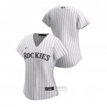 Camiseta Beisbol Mujer Colorado Rockies Replica 2020 Primera Blanco