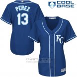 Camiseta Beisbol Mujer Kansas City Royals Salvador Perez Cool Base