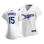 Camiseta Beisbol Mujer Los Angeles Dodgers Austin Barnes 2020 Primera Replica Blanco