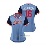 Camiseta Beisbol Mujer Minnesota Twins Ehire Adrianza 2018 LLWS Players Weekend Guarenero Azul