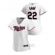 Camiseta Beisbol Mujer Minnesota Twins Miguel Sano 2020 Replica Primera Blanco