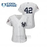 Camiseta Beisbol Mujer New York Yankees 2019 Jackie Robinson Day Cool Base Blanco