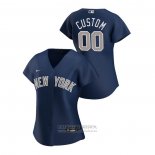 Camiseta Beisbol Mujer New York Yankees Personalizada 2020 Replica Alterno Azul