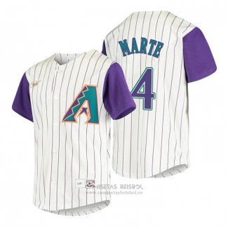 Camiseta Beisbol Nino Arizona Diamondbacks Ketel Marte Cooperstown Collection Alterno Crema