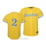 Camiseta Beisbol Nino Boston Red Sox Xander Bogaerts 2021 City Connect Replica Oro