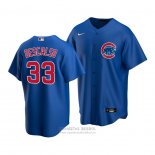 Camiseta Beisbol Nino Chicago Cubs Daniel Descalso Replica Alterno 2020 Azul
