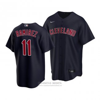 Camiseta Beisbol Nino Cleveland Indians Jose Ramirez Replica Alterno 2020 Azul