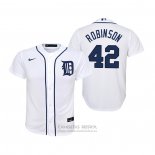 Camiseta Beisbol Nino Detroit Tigers Jackie Robinson Replica Primera Blanco