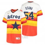 Camiseta Beisbol Nino Houston Astros Roberto Osuna Cooperstown Collection Primera Blanco