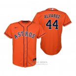 Camiseta Beisbol Nino Houston Astros Yordan Alvarez Replica Alterno Naranja