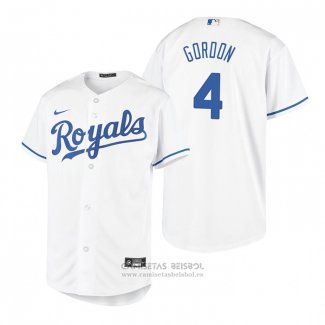 Camiseta Beisbol Nino Kansas City Royals Alex Gordon Replica Primera Blanco