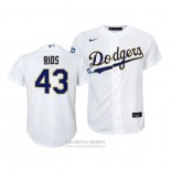 Camiseta Beisbol Nino Los Angeles Dodgers Edwin Rios 2021 Gold Program Replica Blanco