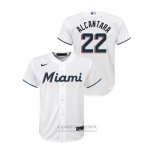 Camiseta Beisbol Nino Miami Marlins Sandy Alcantara Replica Primera Blanco