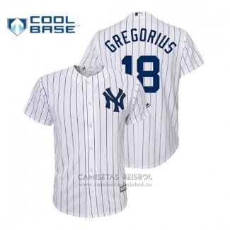 Camiseta Beisbol Nino New York Yankees Didi Gregorius Cool Base Primera Blanco