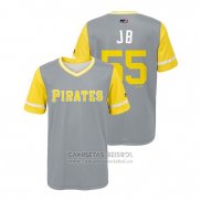 Camiseta Beisbol Nino Pittsburgh Pirates Josh Bell 2018 LLWS Players Weekend Jb Gris