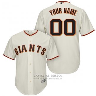 Camiseta Beisbol Nino San Francisco Giants Personalizada Blanco