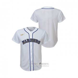 Camiseta Beisbol Nino Seattle Mariners Cooperstown Collection Blanco