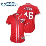 Camiseta Beisbol Nino Washington Nationals Patrick Corbin Cool Base Replica Alterno Rojo