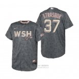 Camiseta Beisbol Nino Washington Nationals Stephen Strasburg 2022 City Connect Replica Gris