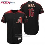 Camiseta Beisbol Hombre Arizona Diamondbacks 16 Chris Owings Negro Rojo Alterno Flex Base