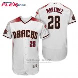 Camiseta Beisbol Hombre Arizona Diamondbacks 28 Jd Martinez Blanco Rojo Primera Flex Base