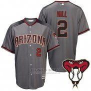 Camiseta Beisbol Hombre Arizona Diamondbacks 2 Aaron Hill Gris2