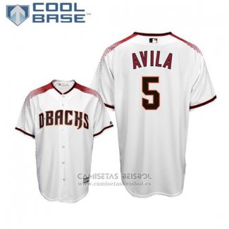 Camiseta Beisbol Hombre Arizona Diamondbacks Alex Avila Cool Base Primera Blanco