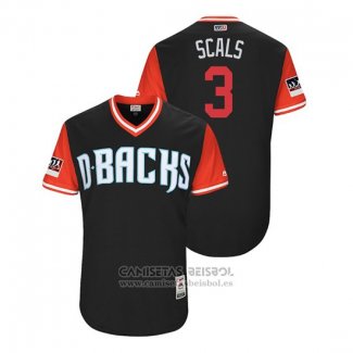 Camiseta Beisbol Hombre Arizona Diamondbacks Daniel Descalso 2018 LLWS Players Weekend Scals Negro