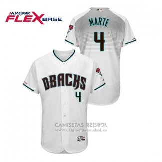 Camiseta Beisbol Hombre Arizona Diamondbacks Ketel Marte Autentico Flex Base Blanco