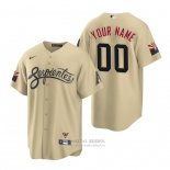 Camiseta Beisbol Hombre Arizona Diamondbacks Personalizada 2021 City Connect Replica Oro
