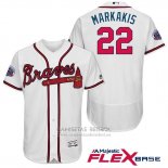 Camiseta Beisbol Hombre Atlanta Braves 22 Nick Markakis Blanco 2017 All Star Flex Base