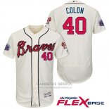 Camiseta Beisbol Hombre Atlanta Braves 40 Bartolo Colon Crema 2017 All Star Flex Base