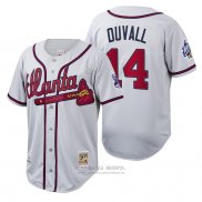 Camiseta Beisbol Hombre Atlanta Braves Adam Duvall Cooperstown Collection Autentico Blanco