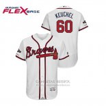 Camiseta Beisbol Hombre Atlanta Braves Dallas Keuchel 2019 Postemporada Flex Base Blanco