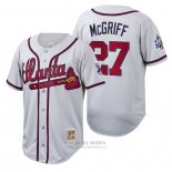 Camiseta Beisbol Hombre Atlanta Braves Fred Mcgriff Cooperstown Collection Autentico Blanco