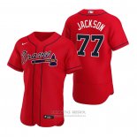 Camiseta Beisbol Hombre Atlanta Braves Luke Jackson Autentico Alterno 2020 Rojo